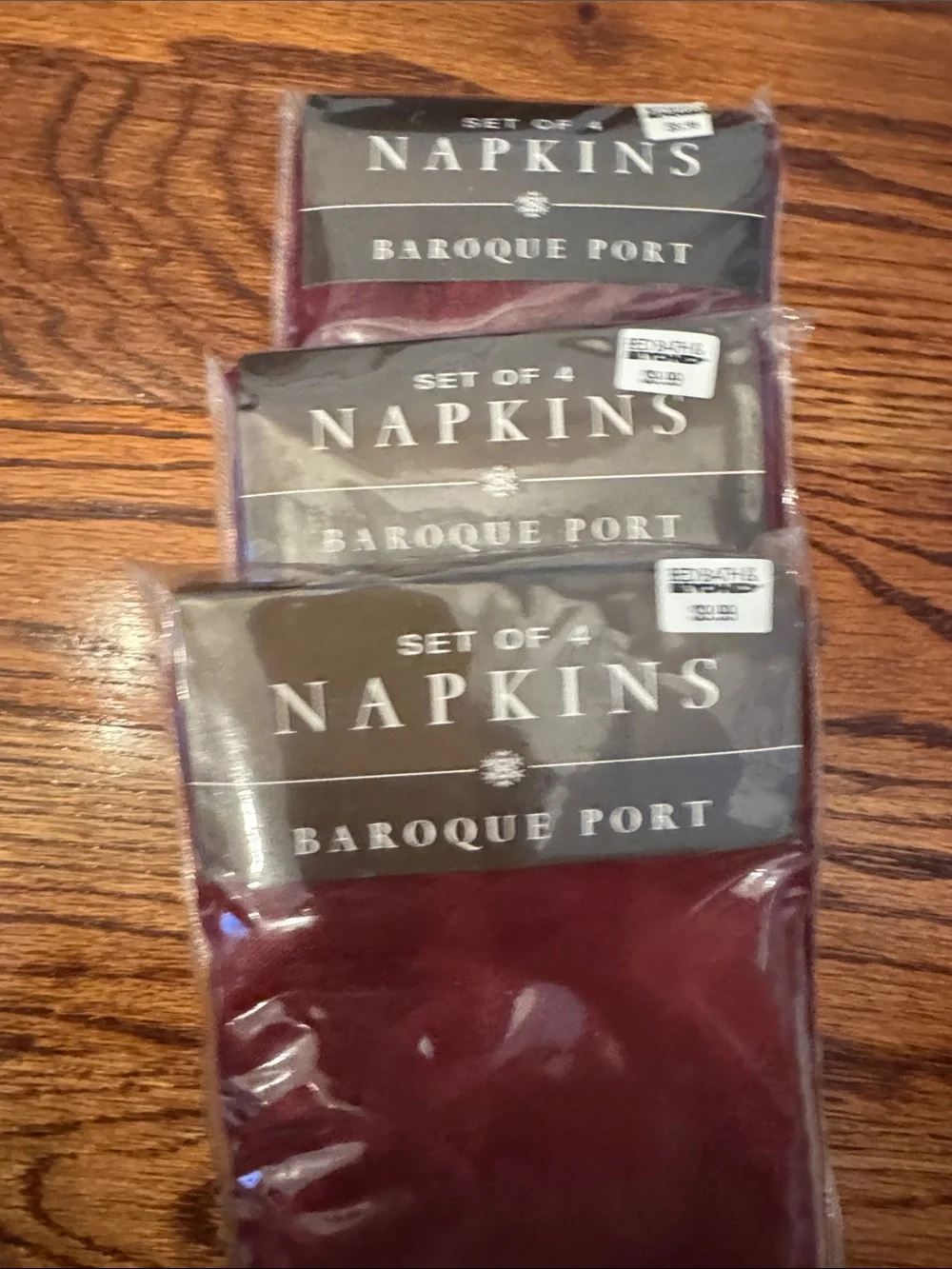 Burgundy Cloth Napkins - Set of 4